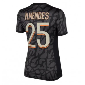 Paris Saint-Germain Nuno Mendes #25 Replica Third Stadium Shirt for Women 2023-24 Short Sleeve